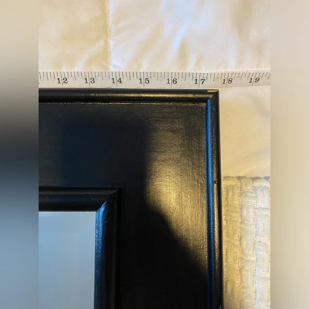 Mirror Square Dark Brown Wood Stained Frame 16x16